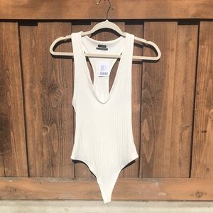 White Ribbed one piece, Urban Outfitters